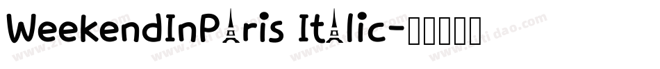 WeekendInParis Italic字体转换